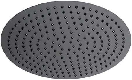Марка ALFI RAIN16R-BM Матово Черно 16-Инчовата Кръгла Ультратонкая Накрайник за душ от Неръждаема Стомана с душ тип тропически дъжд