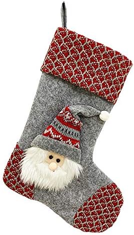 XIOS Коледна Украса Зимните Празнични Украси Стар Чорап Голям Подарък Рождественскому Мъж Коледна Червена Чанта Сив Начало Декор