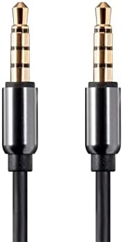 Допълнителен аудио и микрофон на кабела TRRS серия Monoprice Onyx 3,5 мм, 3 метра - (118632) черен