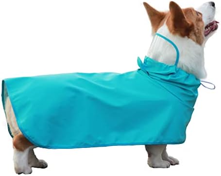 Водоустойчив Дъждобран за Кучета Kahool, Регулируема Отразяваща Дъждобран за Кучета с качулка, Лек Дъждобран за Кучета, Дъждобрани-Дъждобран