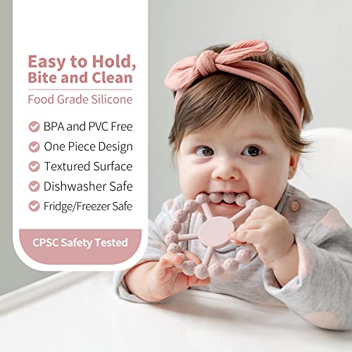Силиконови Прорезыватели SAMiGO за Бебета 0-6 6-12 месеца, Пръстени за никнене на млечни зъби, детски Играчки за Дъвчене за малки