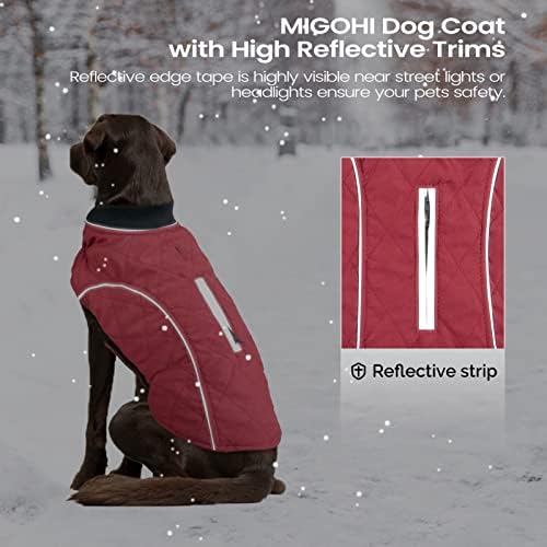 Зимно яке за кучета MIGOHI Medium, Ветрозащитная Яке за студено време, Уютен Жилетка за малки кучета със Средни Размери, Топли Зимни
