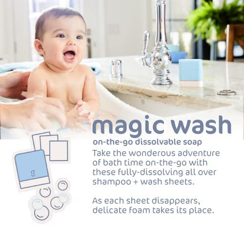 Goodnest Baby Magic Wash, Разтворими листове сапун за пътуване, Универсална почистване на движение с помощта на нежен детски шампоан без сълзи, Хартиени листа сапун за измива?