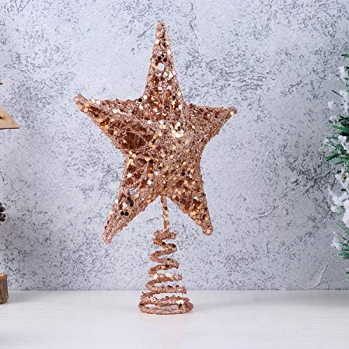 SEWACC 20 см Коледна Звезда, Коледа Topper, Декоративна Сверкающая Звезда на върха на Дървото, Желязна Звезда, Коледа Topper във