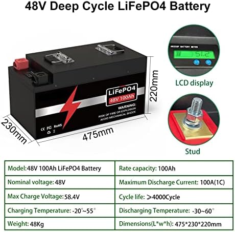 Батерия PULME Lifepo4 48V 100Ah LiFePO4 Акумулаторна батерия 5KW Клас A Клетка Вградена Литиево-Желязо Слънчевата Батерия BMS IPX5