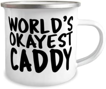 Най-вкусната в света Caddy - 12 унции Невероятна Забавна Чаша за Къмпинг с Емайл от Неръждаема Стомана за Кутийка
