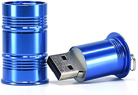 LMMDDP Флаш памет Метален маслен барабан USB Флаш памет от 64 GB 32 GB 16 GB 8 GB от 4 GB Карта 128 GB, 256 GB Новата карта памет Cool U Stick (Размер: 256 GB, цвят: синьо)