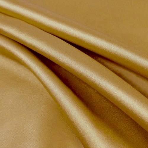Сатен Плат Шармез от изкуствена Коприна с цвят на Тъмно Злато Payton с Минимална Еластичност Ярд - 10017