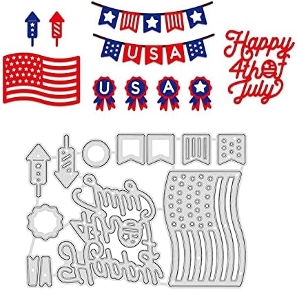 ЦИНЬСИ Ден на Независимостта на Метални Режещи Удари Орел Шапка Американски Флаг Щанцоване за Фестивала САМ на 4 юли Декоративен