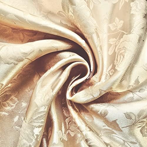 Kayla бежовата тъкан от полиестер, жаккардовая брокат с цветя модел, сатен плат двор - 10004